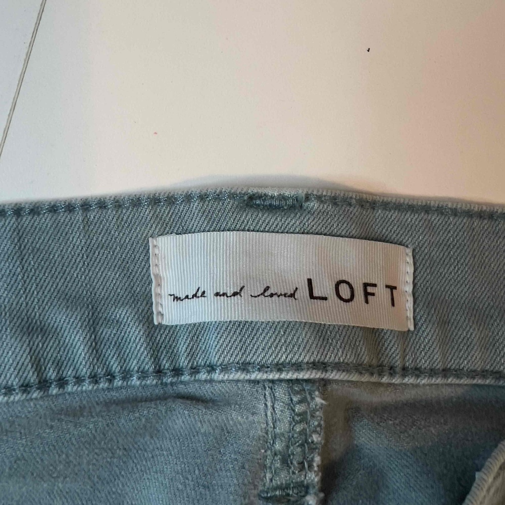 Loft Light Blue teal Size 30/10 Modern Skinny Crop Jeans - Picture 8 of 10